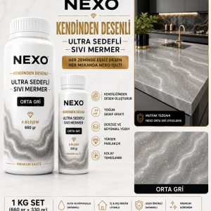 Nexo Orta Gri Ultra Sedefli Sıvı Mermer